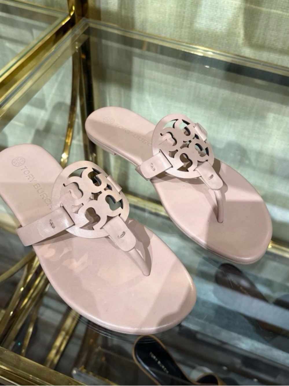 Tory Burch Blush Pink Miller Thong Sandals